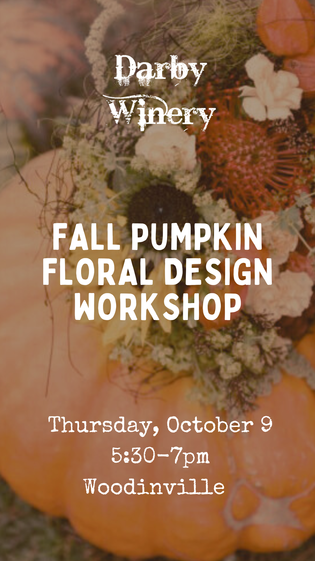 Fall Pumpkin Floral Design Class (Woodinville)