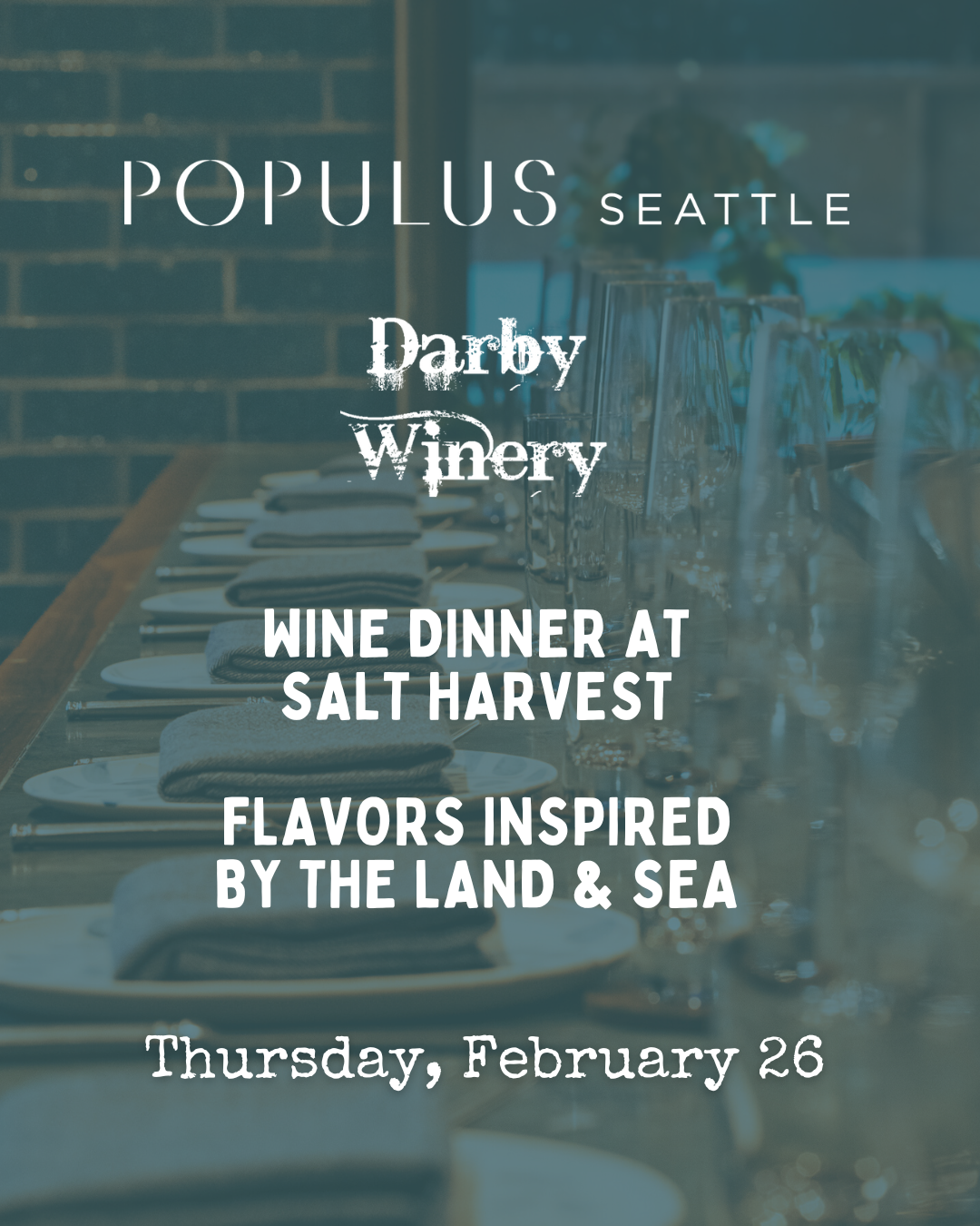 WINE DINNER AT POPULUS (SALT HARVEST)
