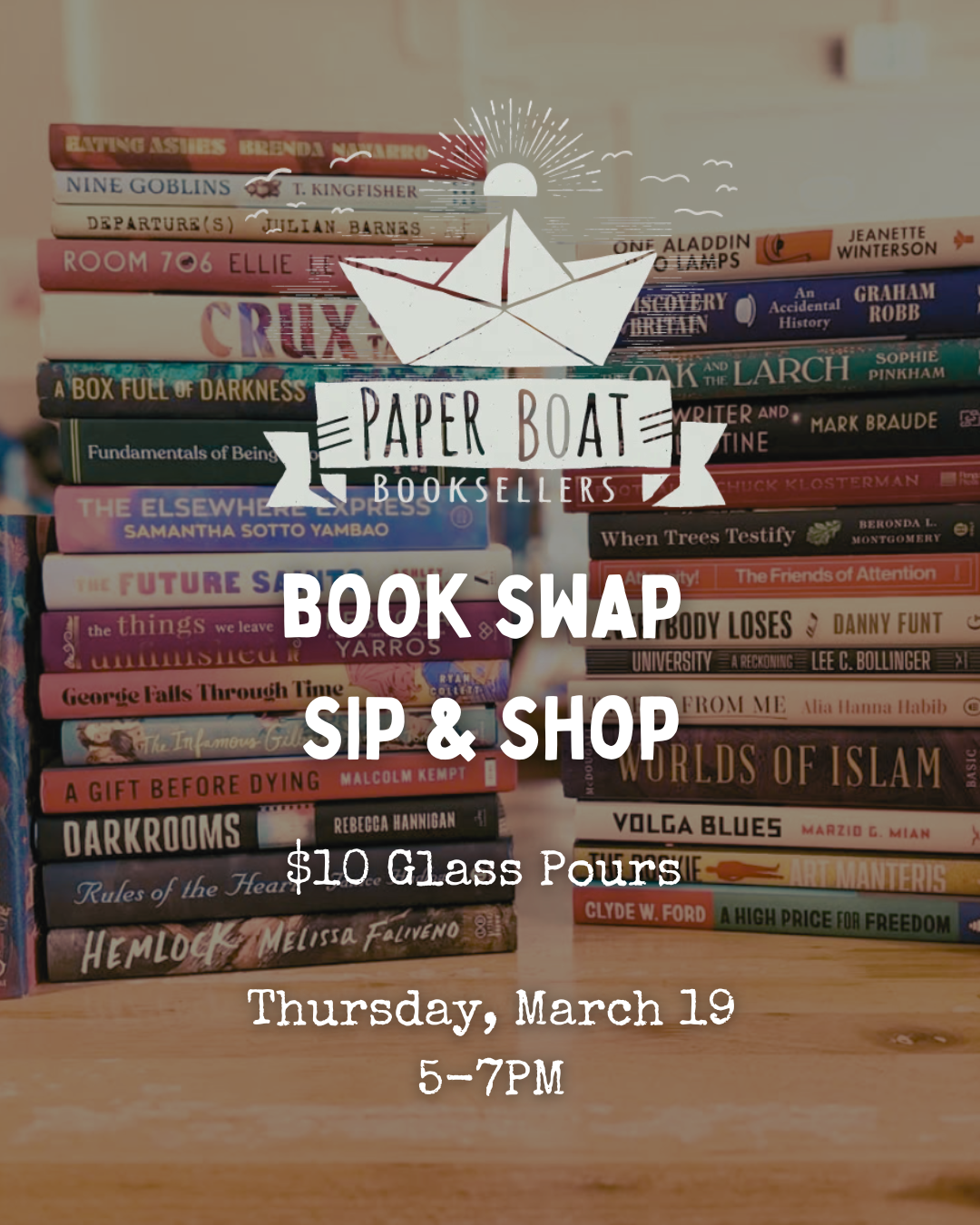 Paper Boat Booksellers: Book Swap Sip & Shop