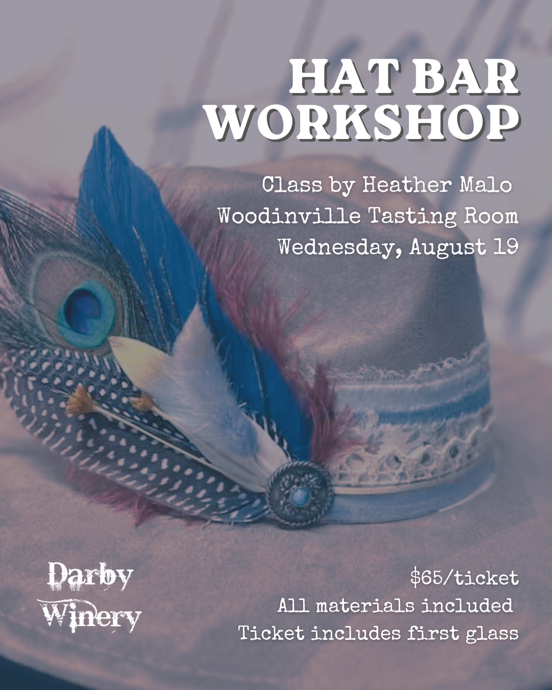Hat Bar Workshop with Heather Malo