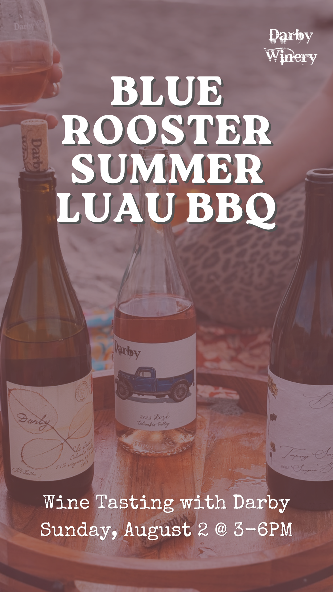 Summer Luau BBQ + Wine Tasting at Blue Rooster