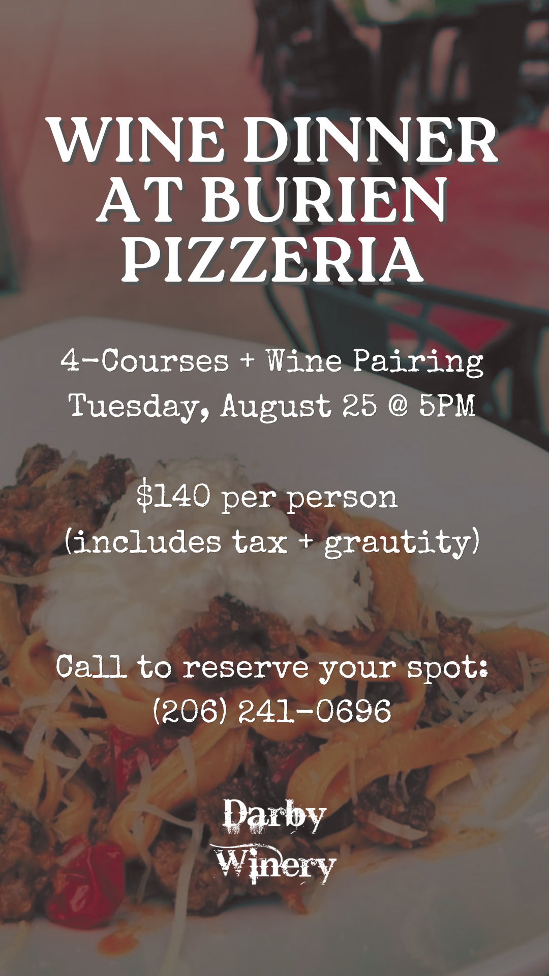 August Wine Dinner at Burien Pizzeria